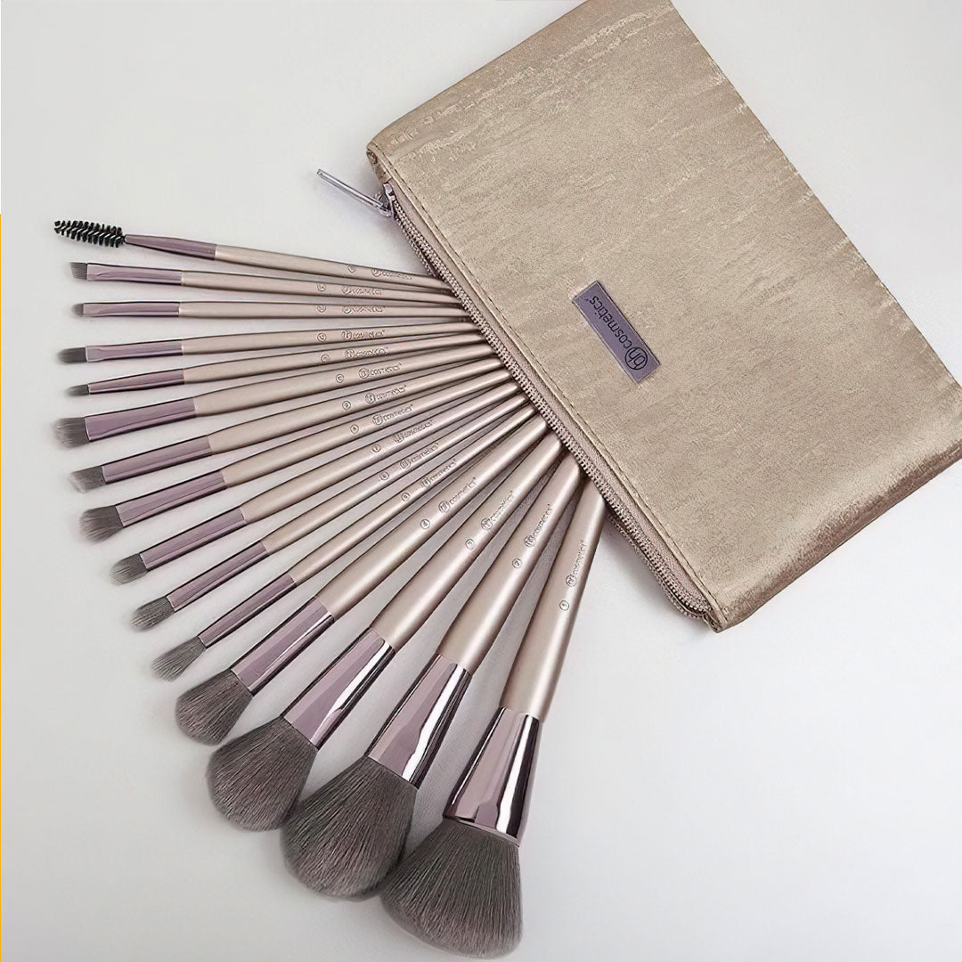 Lavish Elegance 15 Piece Brush Set With Cosmetic Bag by BH Cosmetics